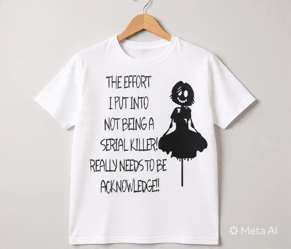 The Effort I Put Into Not Being a Serial Killer Really Needs to Be Acknowledged Tee