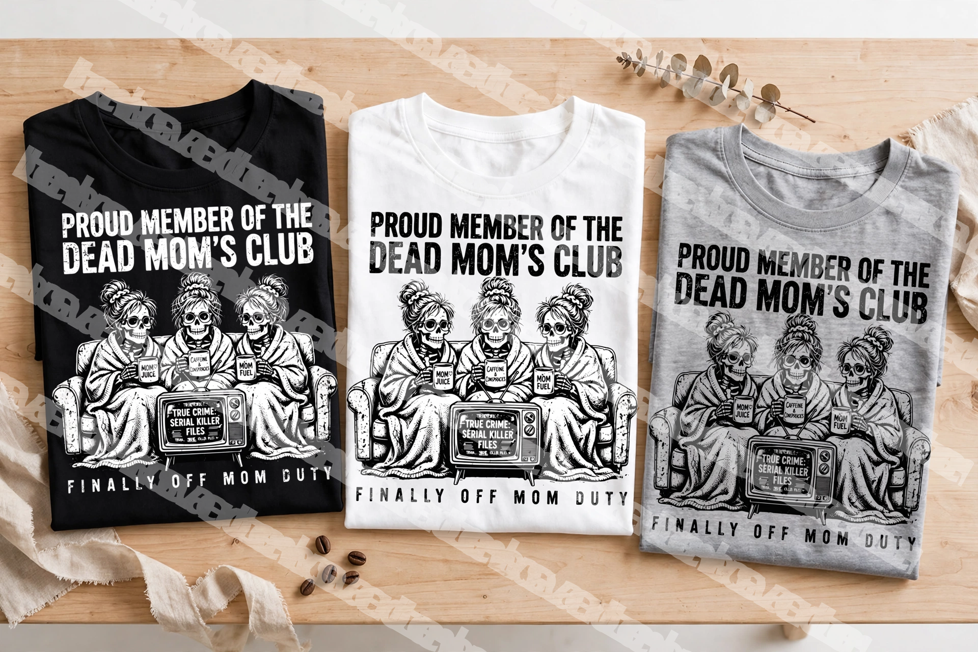 Mom Skeleton Trio - White