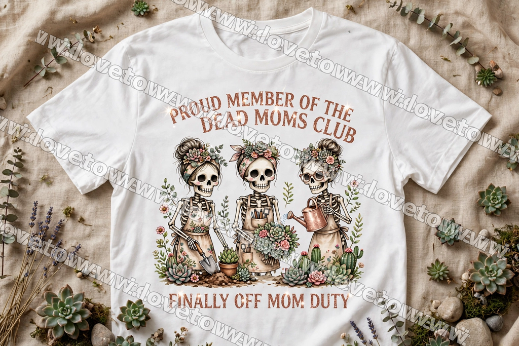 Proud Member of the Dead Moms Club – Finally Off Duty Garden Tee