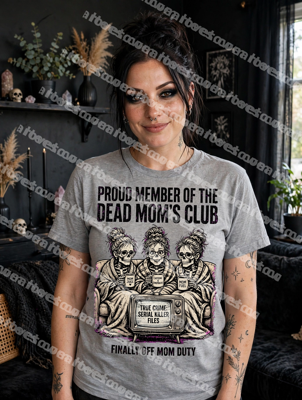 Mom Skeleton Trio - Gray