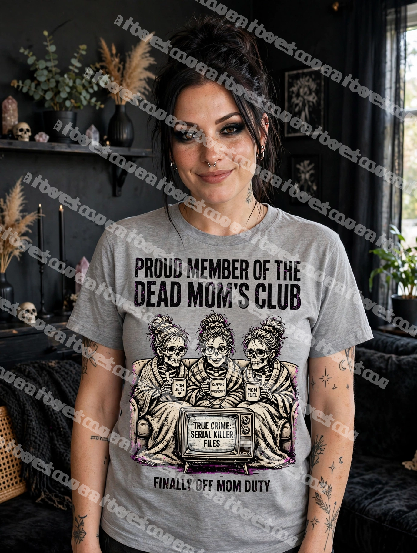 Mom Skeleton Trio - Gray
